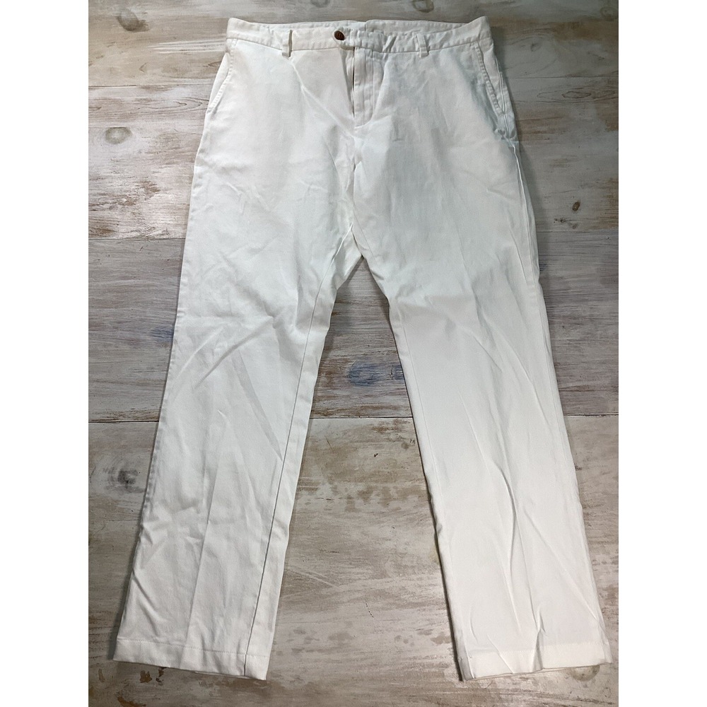 Turtleson Pima Cotton White Chinos Men's 38x30